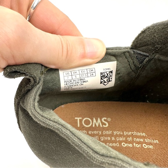 TOMS Deia Forest Suede Leather Perforated Ankle Bootie Size 7 - Picture 10 of 15